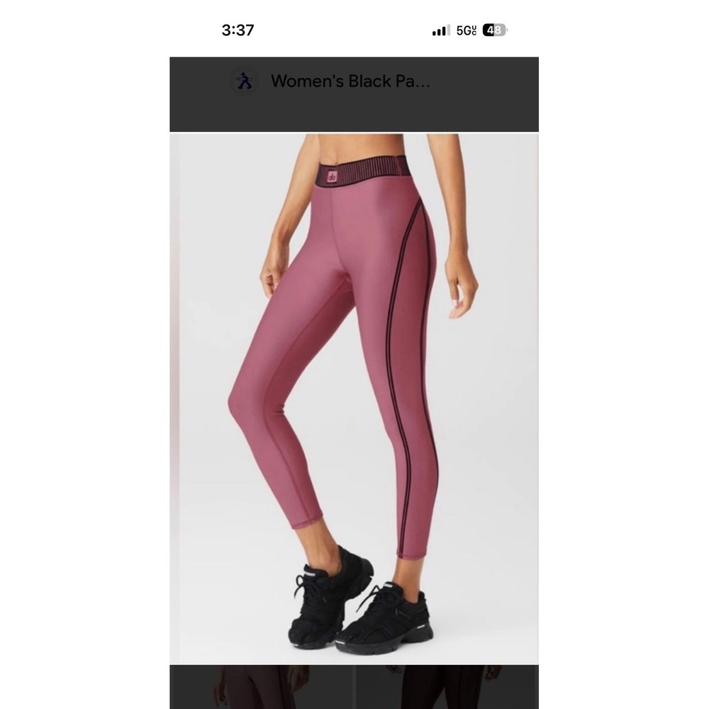 Alo Yoga Airlift High-Waist 7/8 Line Up Leggings in Smoky Quartz